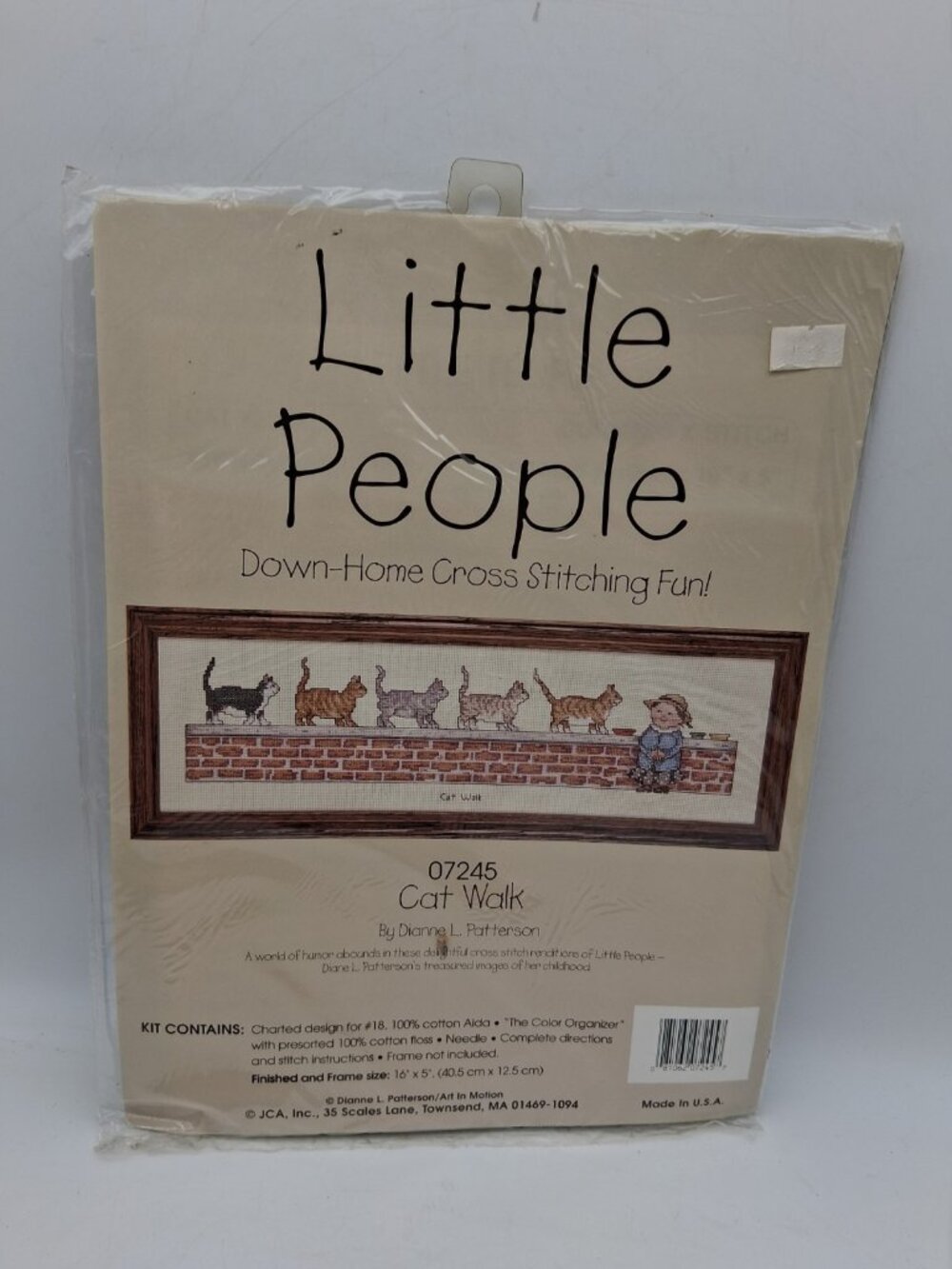 Little People Cross Stitch Kit Dianne L Patterson Cat Walk 07245 JCA NEW Sealed